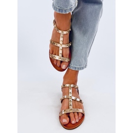 Sandaler med Neha Gold nitar gyllene 1