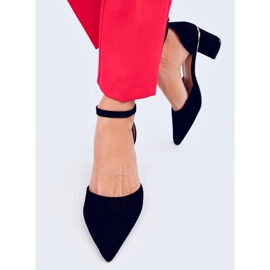 Harroi Black pumps med ankelband svart 1