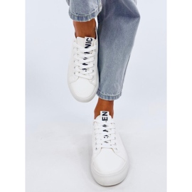 Hamps White fullkorniga sneakers för kvinnor vit 1