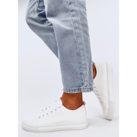 Hamps White fullkorniga sneakers för kvinnor vit 2