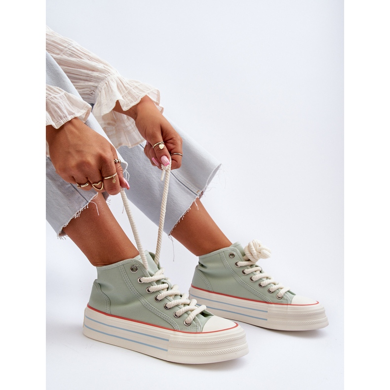 Platform Sneakers för kvinnor Mint Aineri grön 2