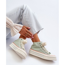 Platform Sneakers för kvinnor Mint Aineri grön 1