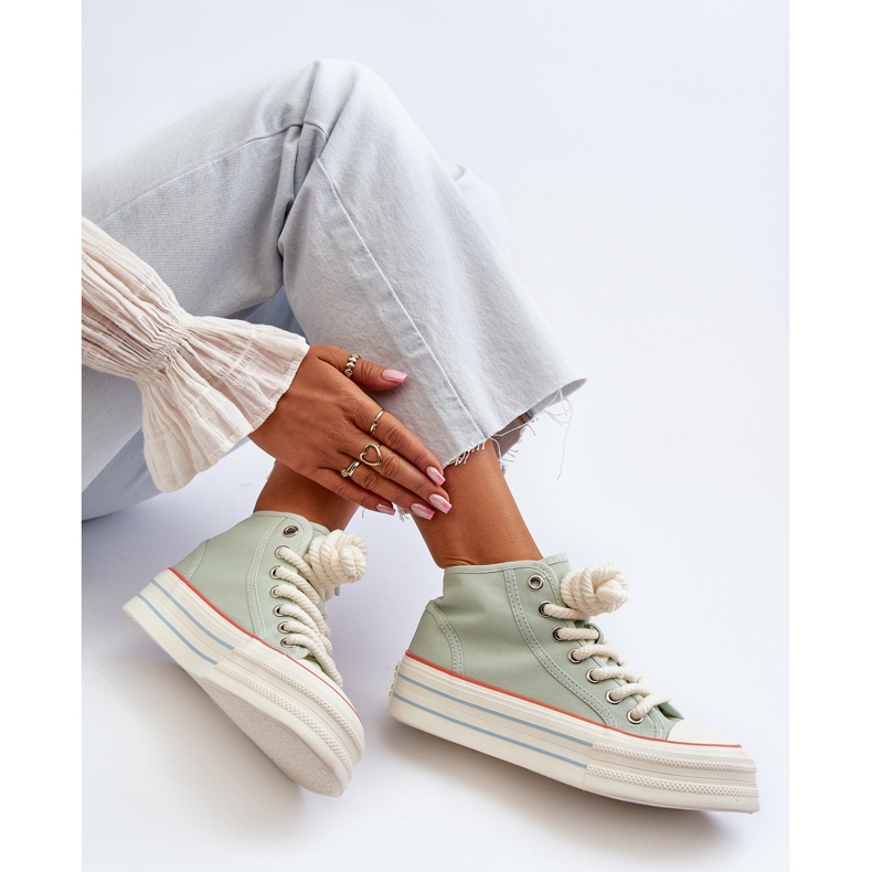 Platform Sneakers för kvinnor Mint Aineri grön 1