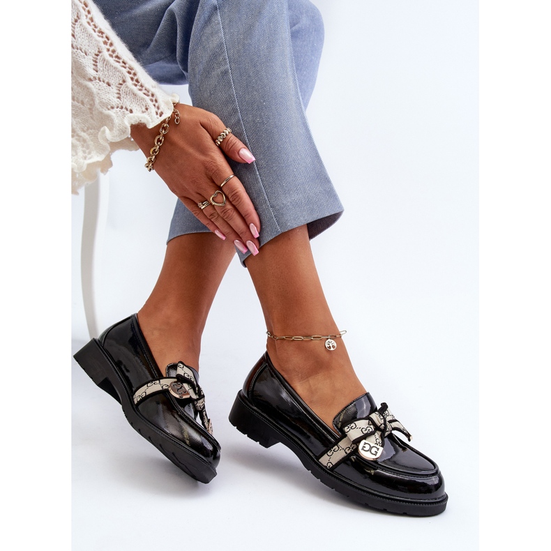 Patent Dam Brogues Mockasiner S.Barski HY330A Svart 1