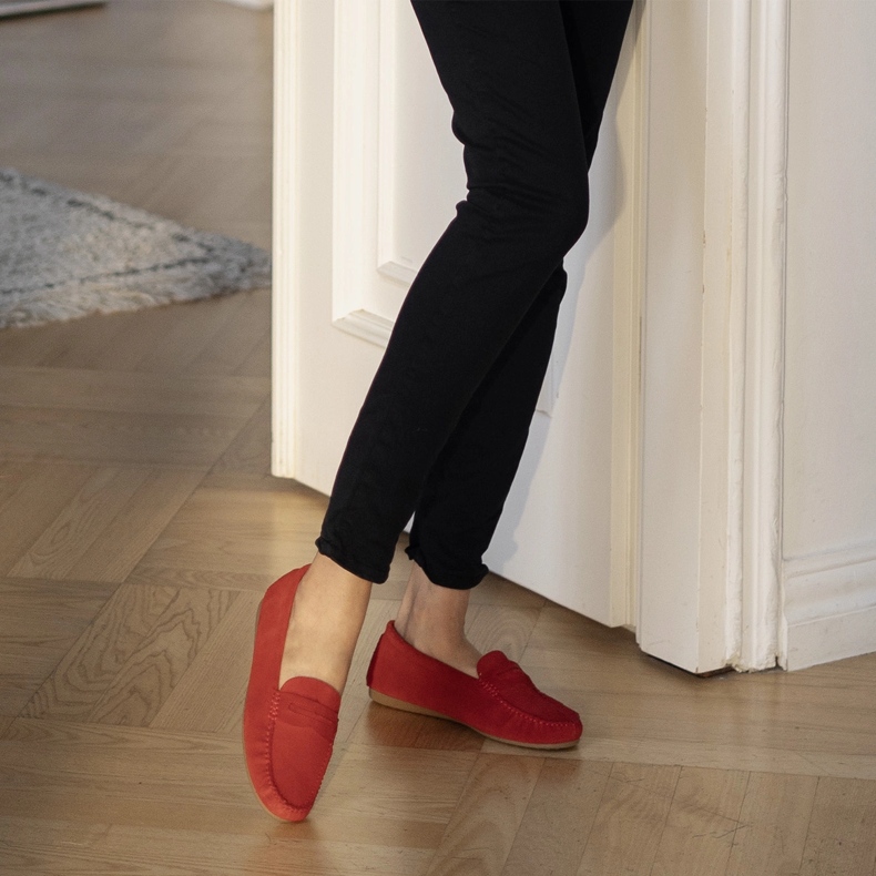 Marco Shoes Vigo mockasiner röd 1