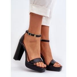 Svarta Trewenna sandaler med hög klack 2