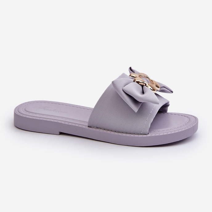 Lavendel flip flops för kvinnor med rosett Arsicada violett 1