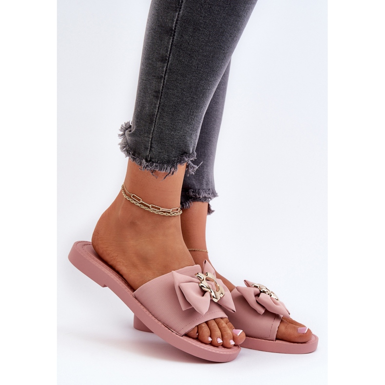 Damflip-flops med rosett, rosa Arsicada 2