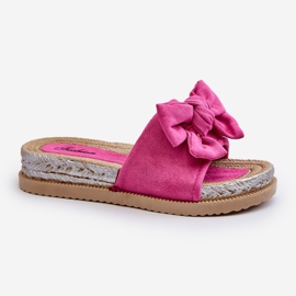 Flip Flops för kvinnor med rosett Fuchsia Aflia rosa 1