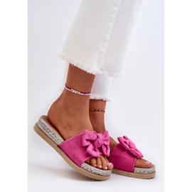 Flip Flops för kvinnor med rosett Fuchsia Aflia rosa 2