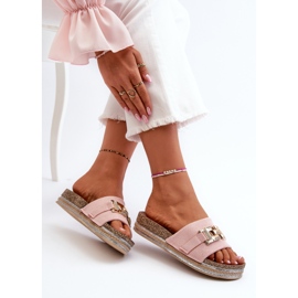 Flip-flops för kvinnor med dekoration, rosa vapireta 1