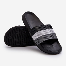 Klassiska flip-flops för män med remmar Svart Sylri 1
