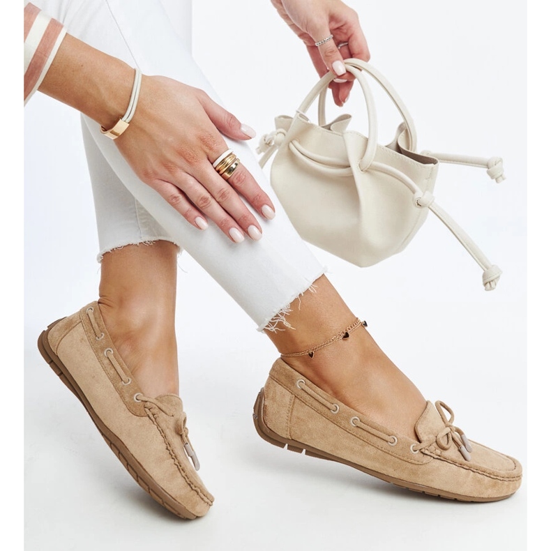 Hayam bruna mockasiner med rosett 1