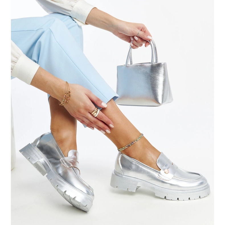 Silver eko lädermockasiner Mladenka 1