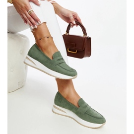 Venla sportskor i grön mocka 1