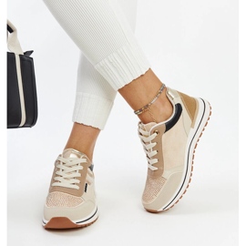 Beige plattformssneakers med Mauli-rhinestones 2