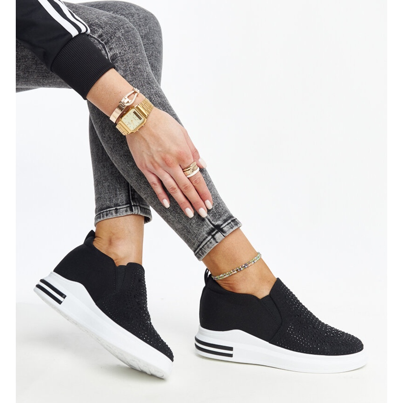 Svarta Fossacesia wedge sneakers 1