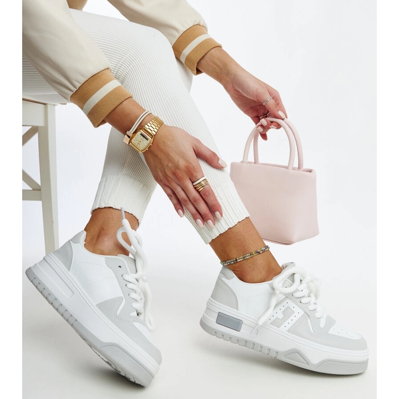 Vita och gråa Galit sneakers med tjock sula 1