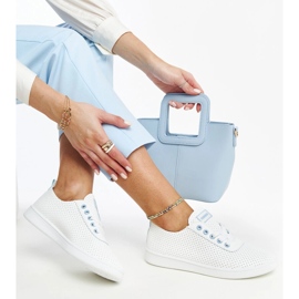 Yusra vita sneakers i ekoläder 1