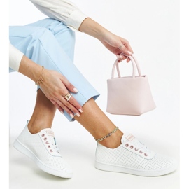 Yusra vita sneakers i ekoläder 1