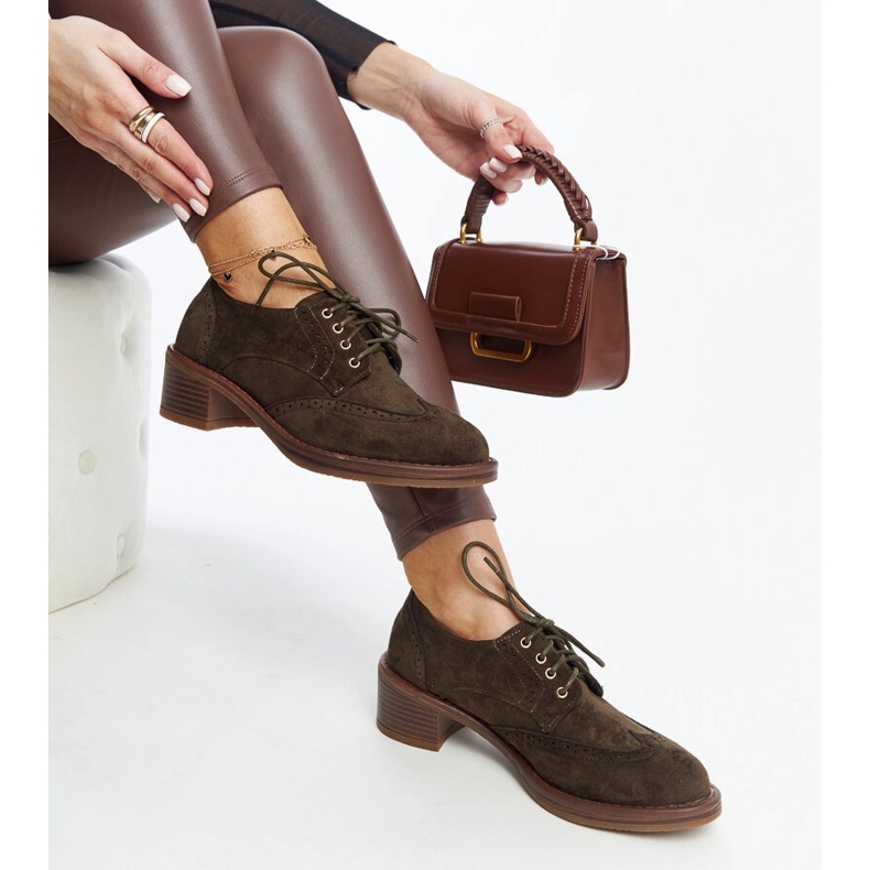 Gröna högklackade mockaskor från Tigard 1