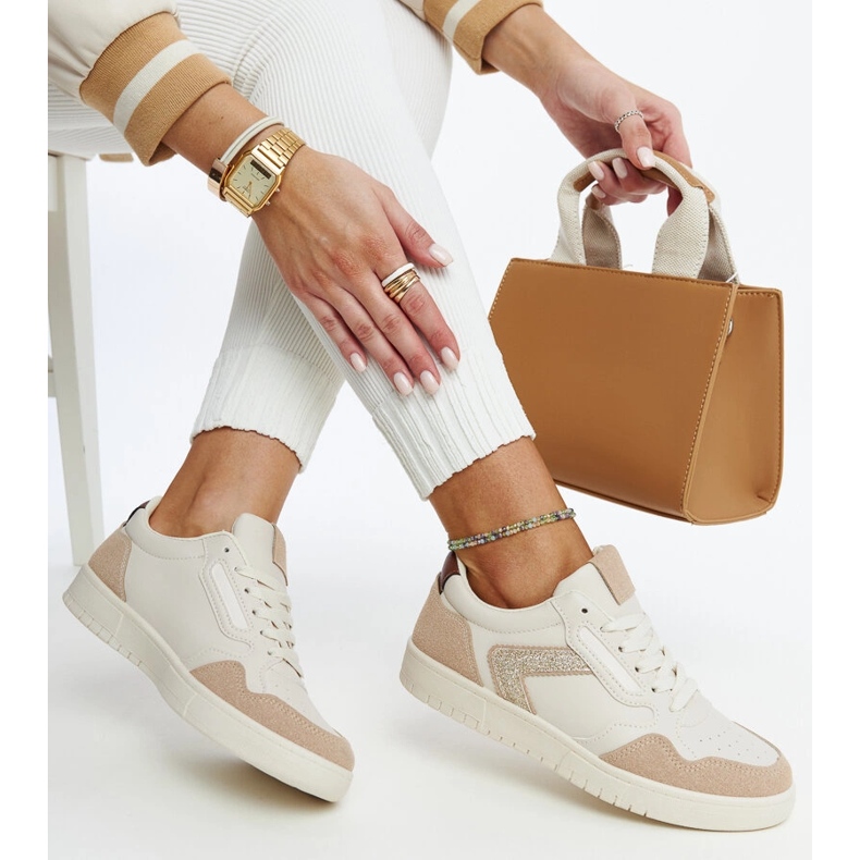 Beige sneakers med glitter Juwan 1