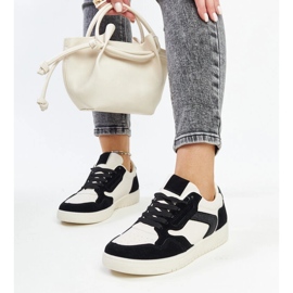Juwan vita och svarta glitter sneakers 2