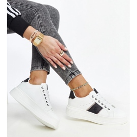 Vita och svarta sneakers med tjock Finestra-sula 1