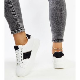 Vita och svarta sneakers med tjock Finestra-sula 3