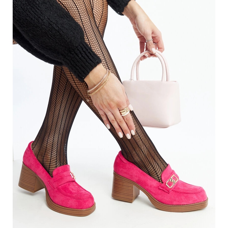 Mörkrosa Aludra högklackade pumps 1