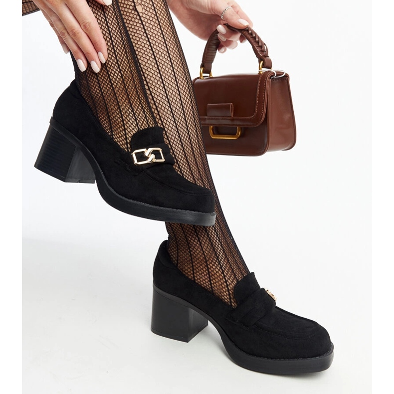 Svarta Aludra högklackade pumps 1