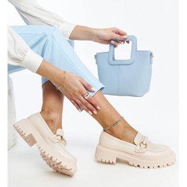 Beige loafers med Lasima-spänne 1