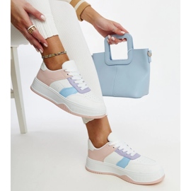 Vita och rosa sneakers med tjockare Rafida-sula 1