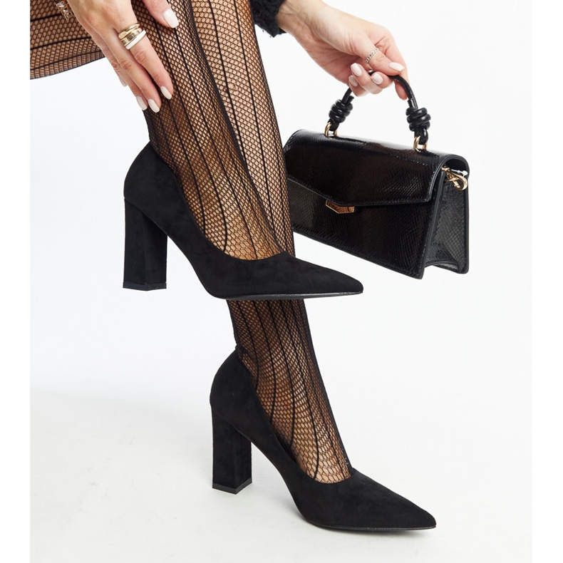 Svarta Leea pumps med hög klack 1