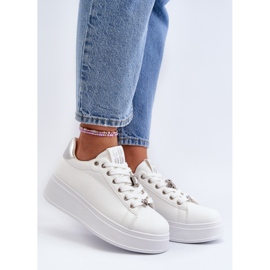 Sneakers för kvinnor med dekorationer, vit Herbisa 2