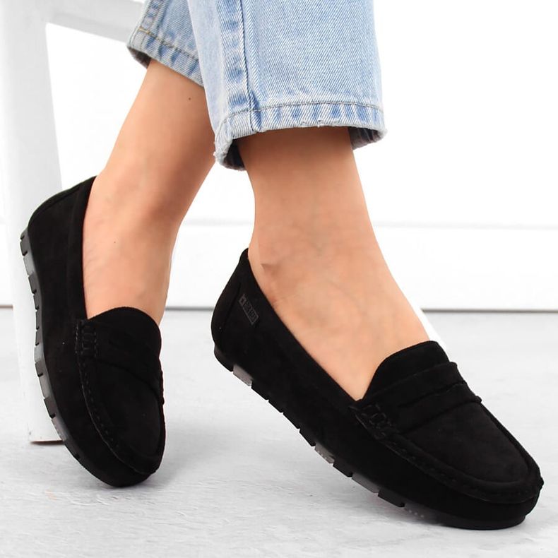 Bekväma svart mockamockasin för kvinnor Big Star NN274929 1