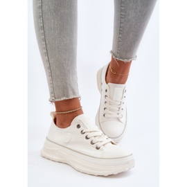 Sneakers för kvinnor på en massiv sula Big Star NN274126 Vit 2