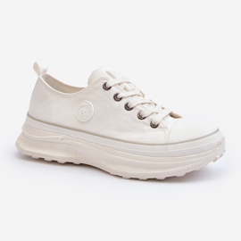 Sneakers för kvinnor på en massiv sula Big Star NN274126 Vit 4