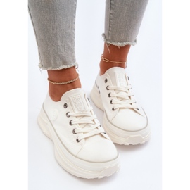 Sneakers för kvinnor på en massiv sula Big Star NN274126 Vit 7