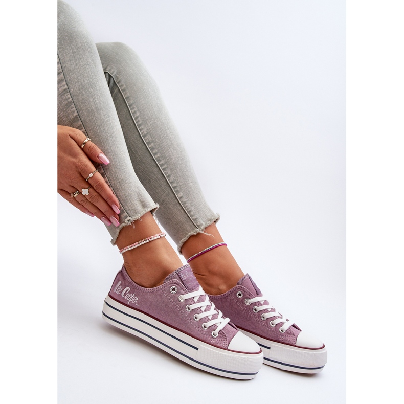 Sneakers dam med tjock sula Lee Cooper LCW-24-31-2219 Lila violett 1
