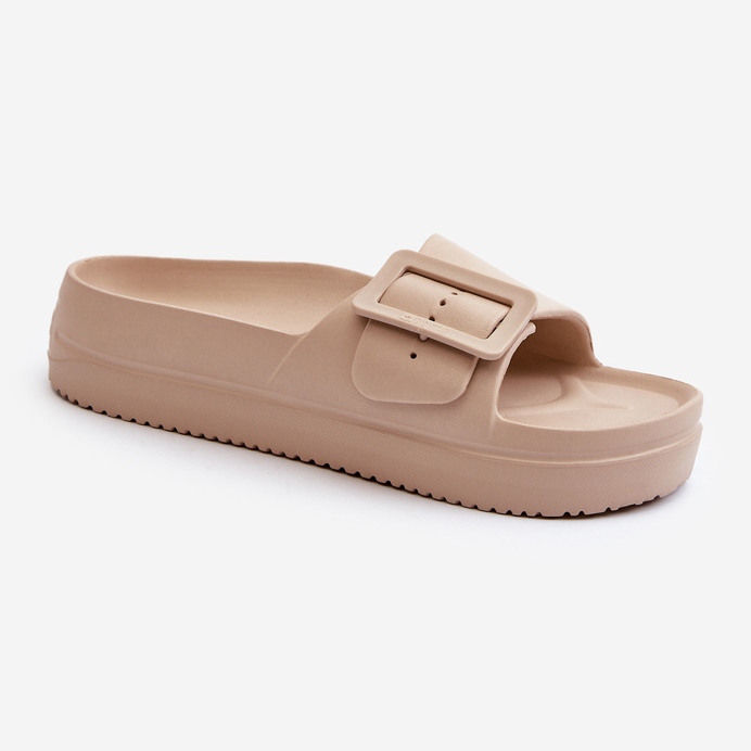 Flip-flops i skum för kvinnor på plattformen med ett spänne Big Star NN274A666 Beige 2