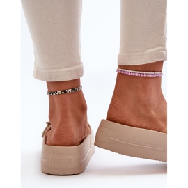 Flip-flops i skum för kvinnor på plattformen med ett spänne Big Star NN274A666 Beige 1