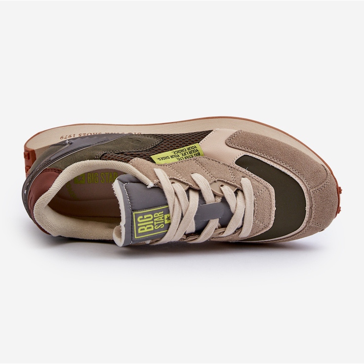 Sportskor Herr Sneakers Memory Foam System Big Star NN174345 Khaki grön 2