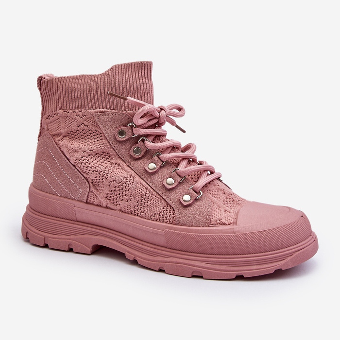 Sneakers för kvinnor med en elastisk ovandel, Rosa Kalyne 1
