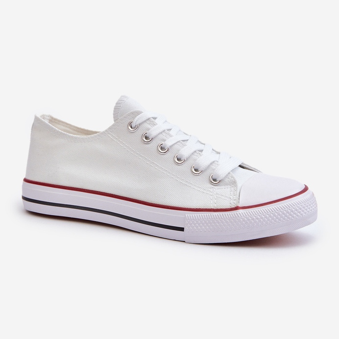 Klassiska låga sneakers för kvinnor Vit Caelira 1