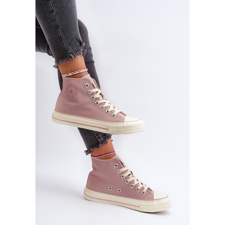 Höga sneakers för kvinnor Big Star NN274277 Rosa 2