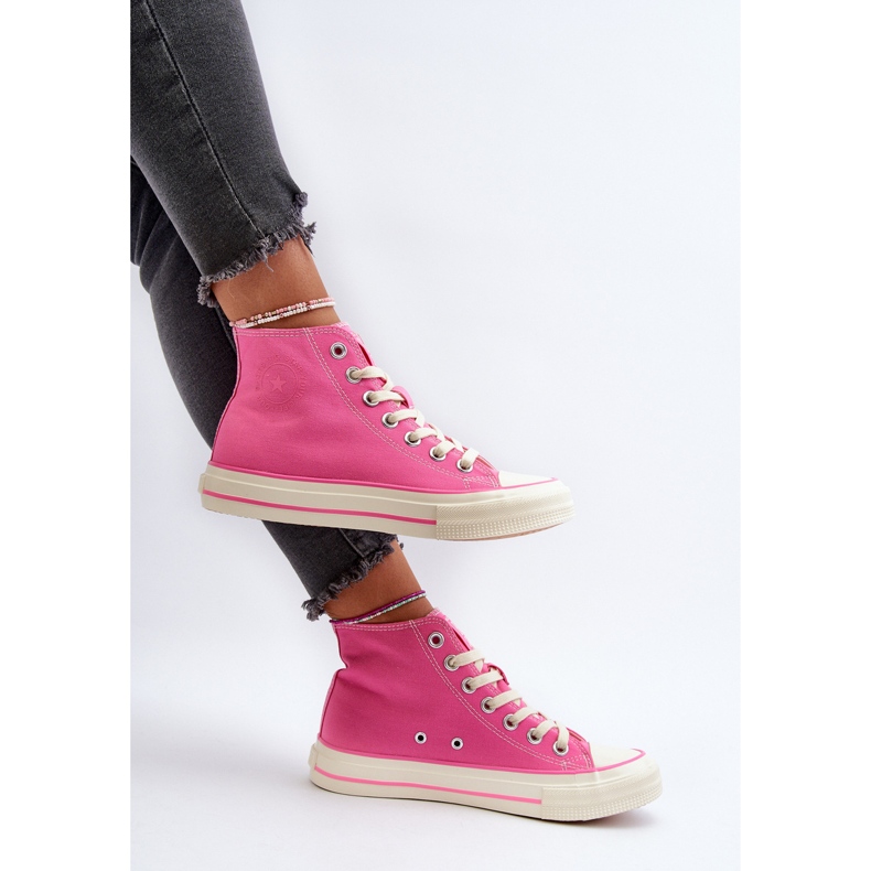 Big Star Höga Sneakers för kvinnor NN274282 Rosa 2