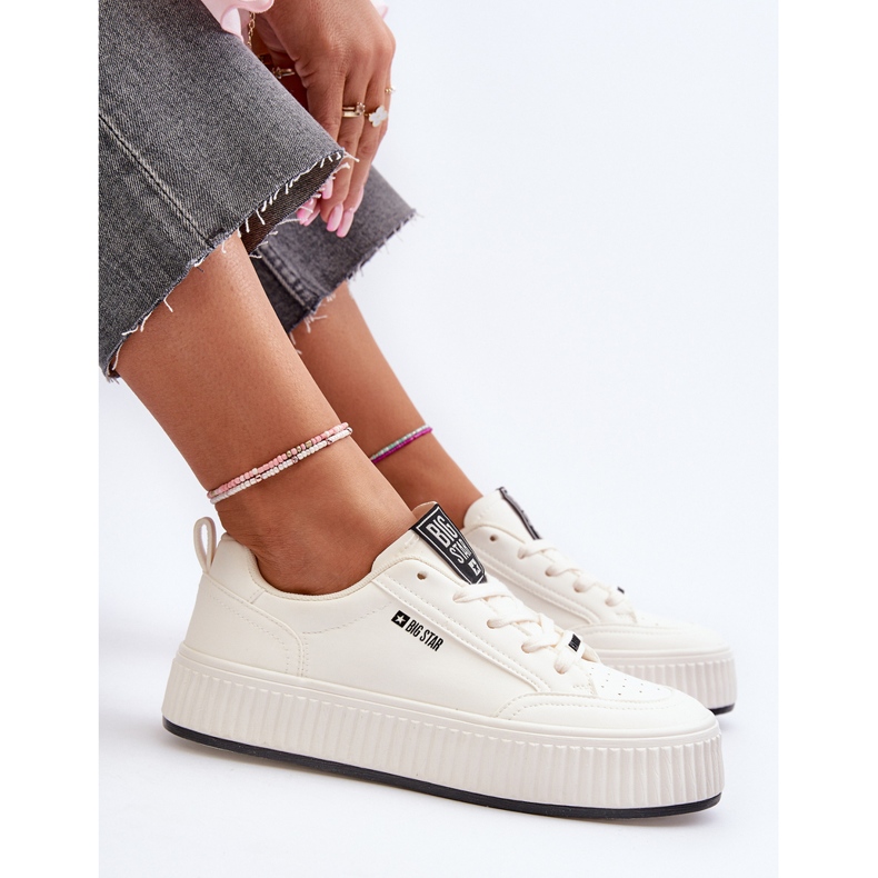 Platformsneakers dam Big Star NN274254 Vit 1