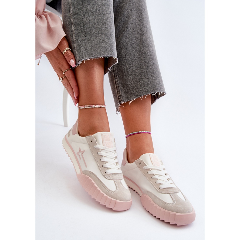 Låga sneakers för kvinnor Big Star NN274868 Rosa 2