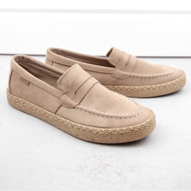 Herrskor, slip-on espadrillos mockasiner, beige Big Star NN174049 1